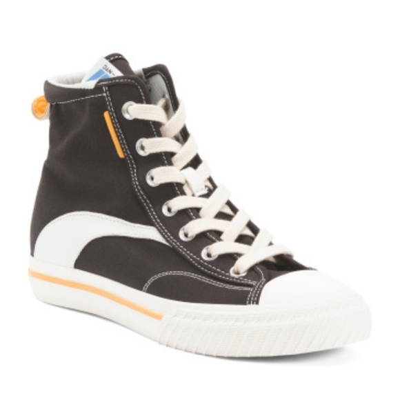 🖤🔹️ONCEPT🔹️canvas  Bogota High Top Black Sneakers for women - Picture 3 of 5